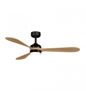 Ventilador Tonda DC 20W 2000Lm 3 Aspas Negro/Madera CCT