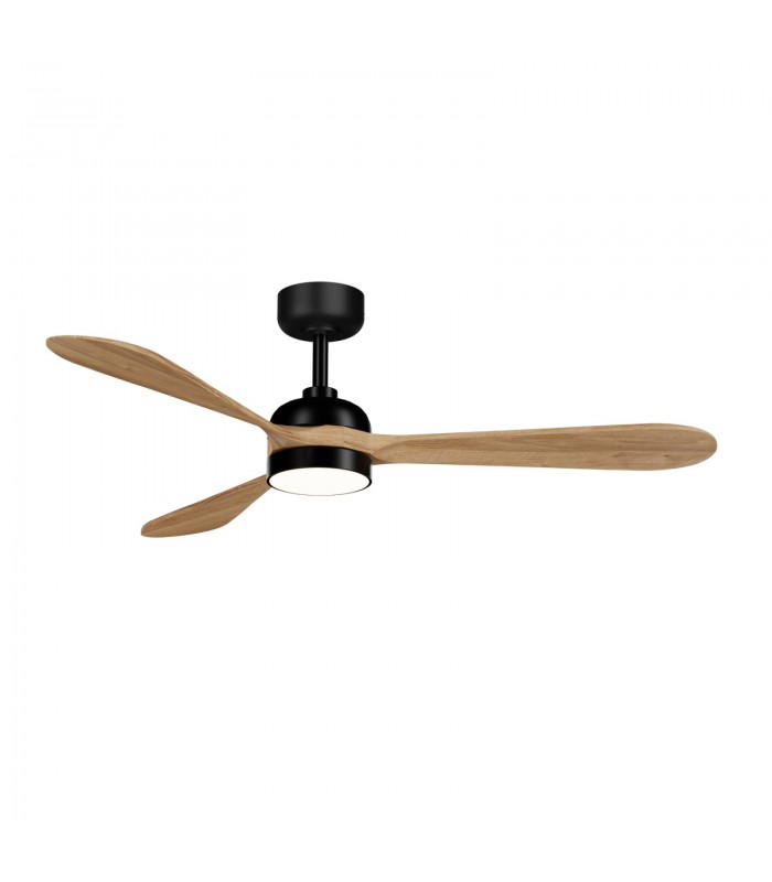 Ventilador Tonda DC 20W 2000Lm 3 Aspas Negro/Madera CCT