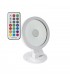 Proyector LED RGB 20W 110º IP65 con mando. Diseño redondo.