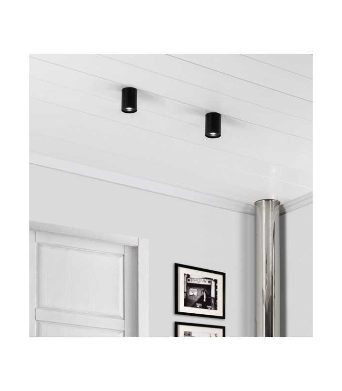 Aplique de Techo Basculante Superficie GU10 Negro