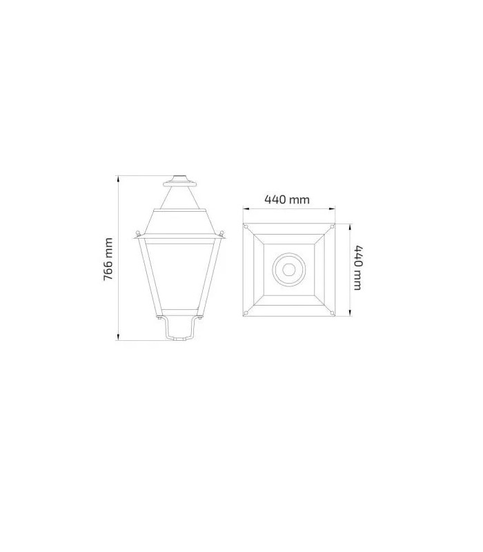 Farola Villa Lumileds PHILIPS Xitanium 60W 9000Lm IP66