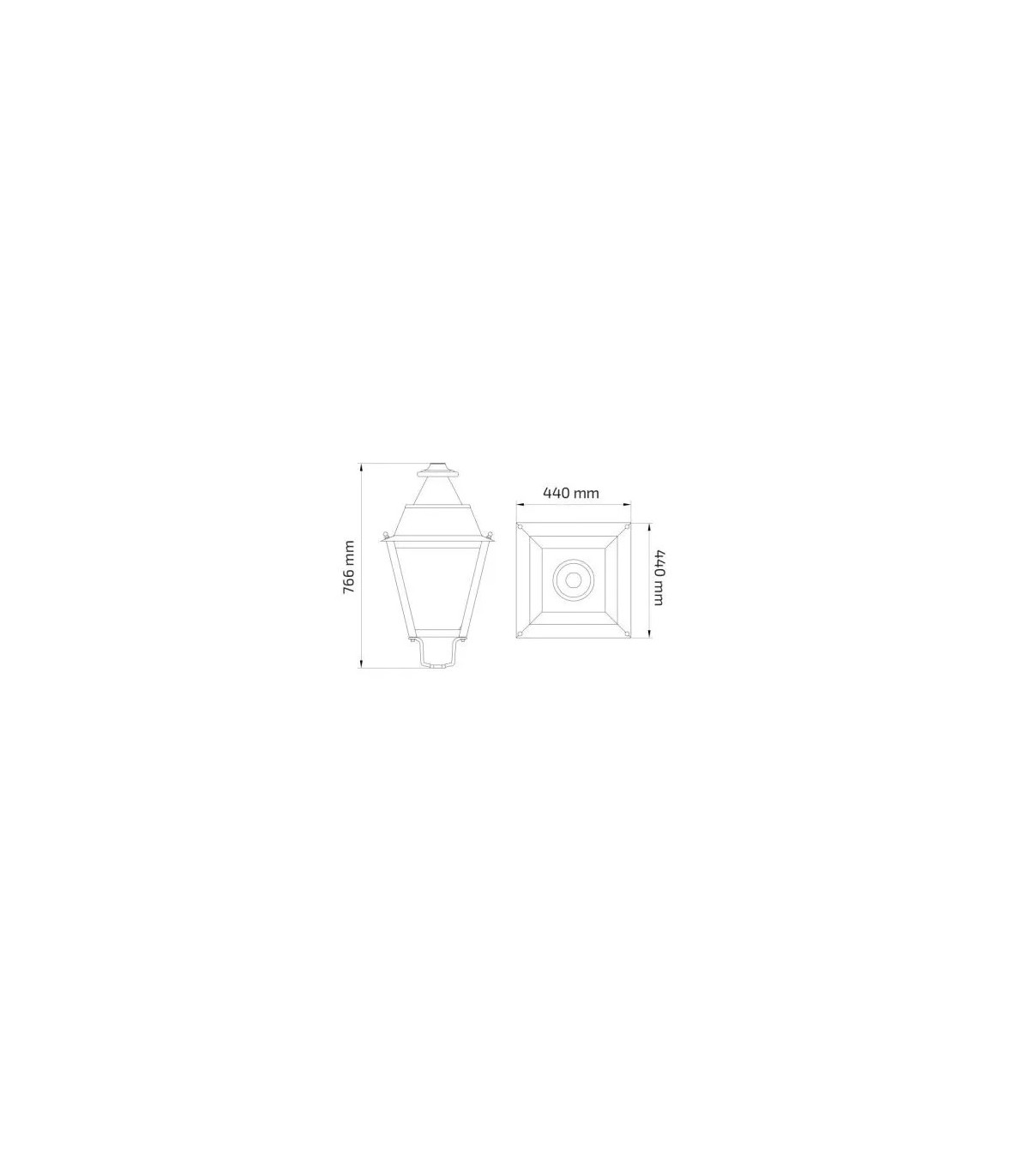 Farola Villa Lumileds PHILIPS Xitanium 60W 9000Lm IP66