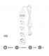 Base Múltiple Wifi o Bluetooth 4T + 2 USB A + 1 USB C (3x1.5mm) 1,5m Compatible Amazon Alexa/Google Home