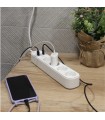 Base Múltiple Wifi o Bluetooth 4T + 2 USB A + 1 USB C (3x1.5mm) 1,5m Compatible Amazon Alexa/Google Home