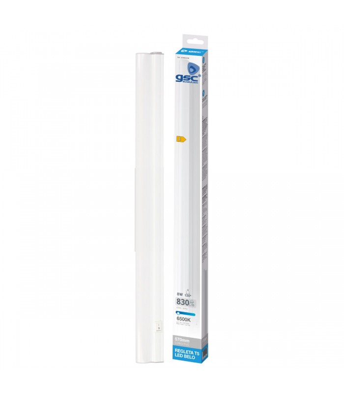 Regleta T5 Con Interruptor 8W 830Lm 570mm IP20