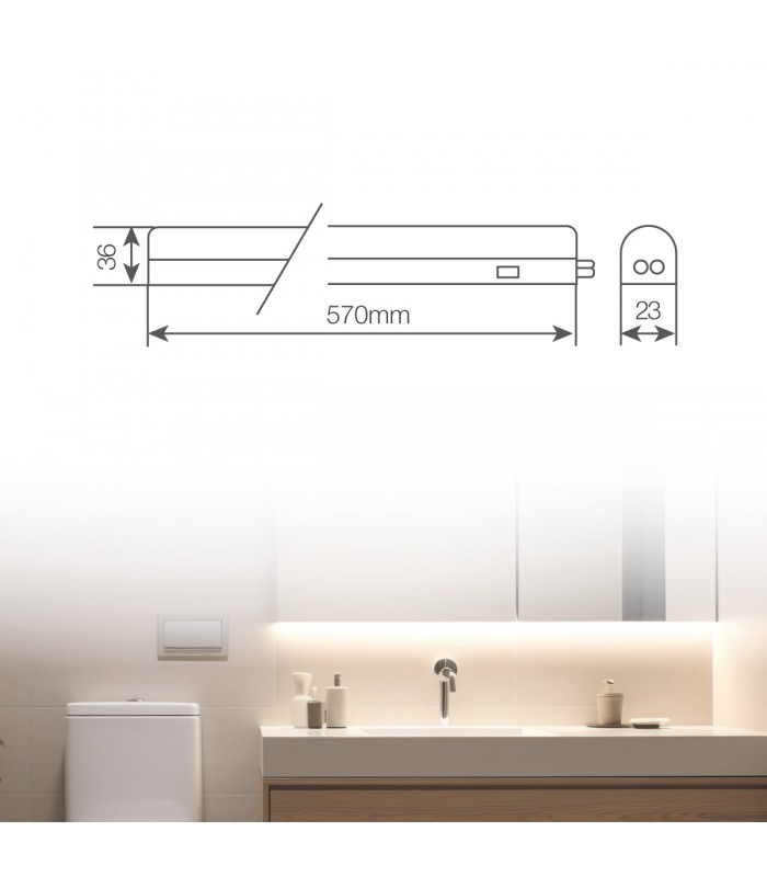 Regleta T5 Con Interruptor 8W 830Lm 570mm IP20
