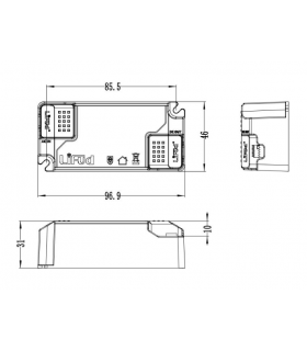Driver LIFUD 14W Salida 25-42VDC 350mA Regulable Triac