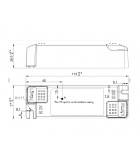 Driver LIFUD 31W OUT 25-42VDC 750mA Free Flicker