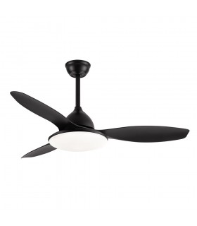 Ventilador de Techo YAEL DC Negro 72W 7200Lm 3 Aspas Negro CCT
