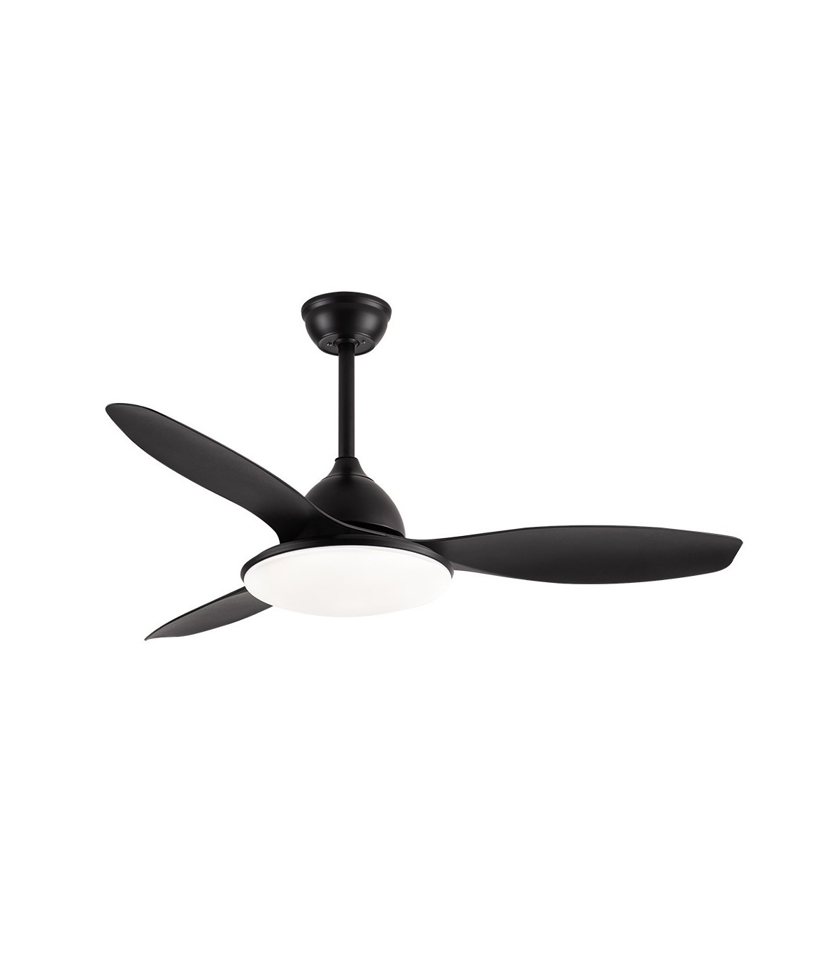 Ventilador de Techo YAEL DC Negro 72W 7200Lm 3 Aspas Negro CCT