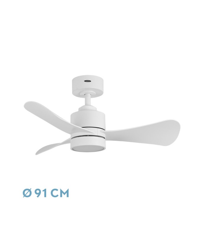 Ventilador de Techo ZEPELIN DC Blanco 18W 1900Lm 3 Aspas Blanco CCT