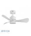 Ventilador de Techo ZEPELIN DC Blanco 18W 1900Lm 3 Aspas Blanco CCT