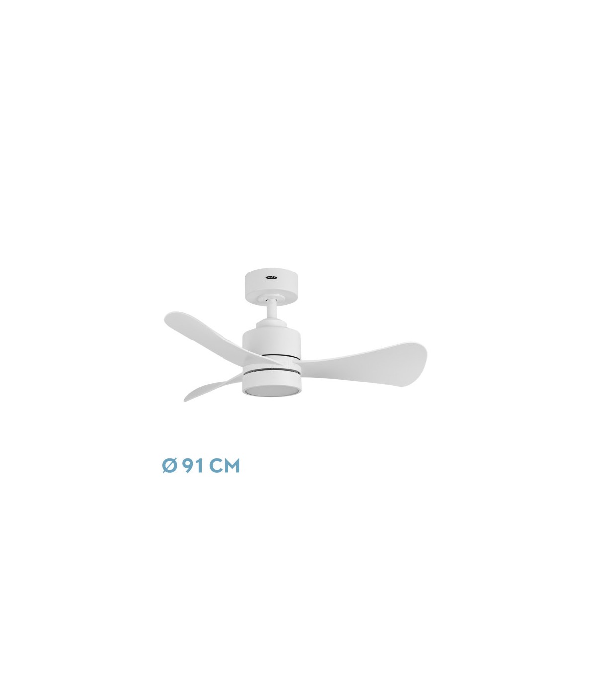 Ventilador de Techo ZEPELIN DC Blanco 18W 1900Lm 3 Aspas Blanco CCT