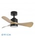 Ventilador de Techo ZEPELIN DC Negro 18W 1900Lm 3 Aspas Haya CCT