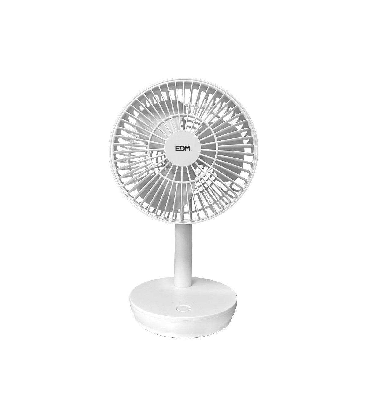 Ventilador Sobremesa Recargable 5W Ø17cm Blanco