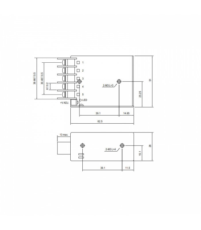 Fuente alimentación Mean Well 15W 24Vdc 0.625A IP20 RS-15-24