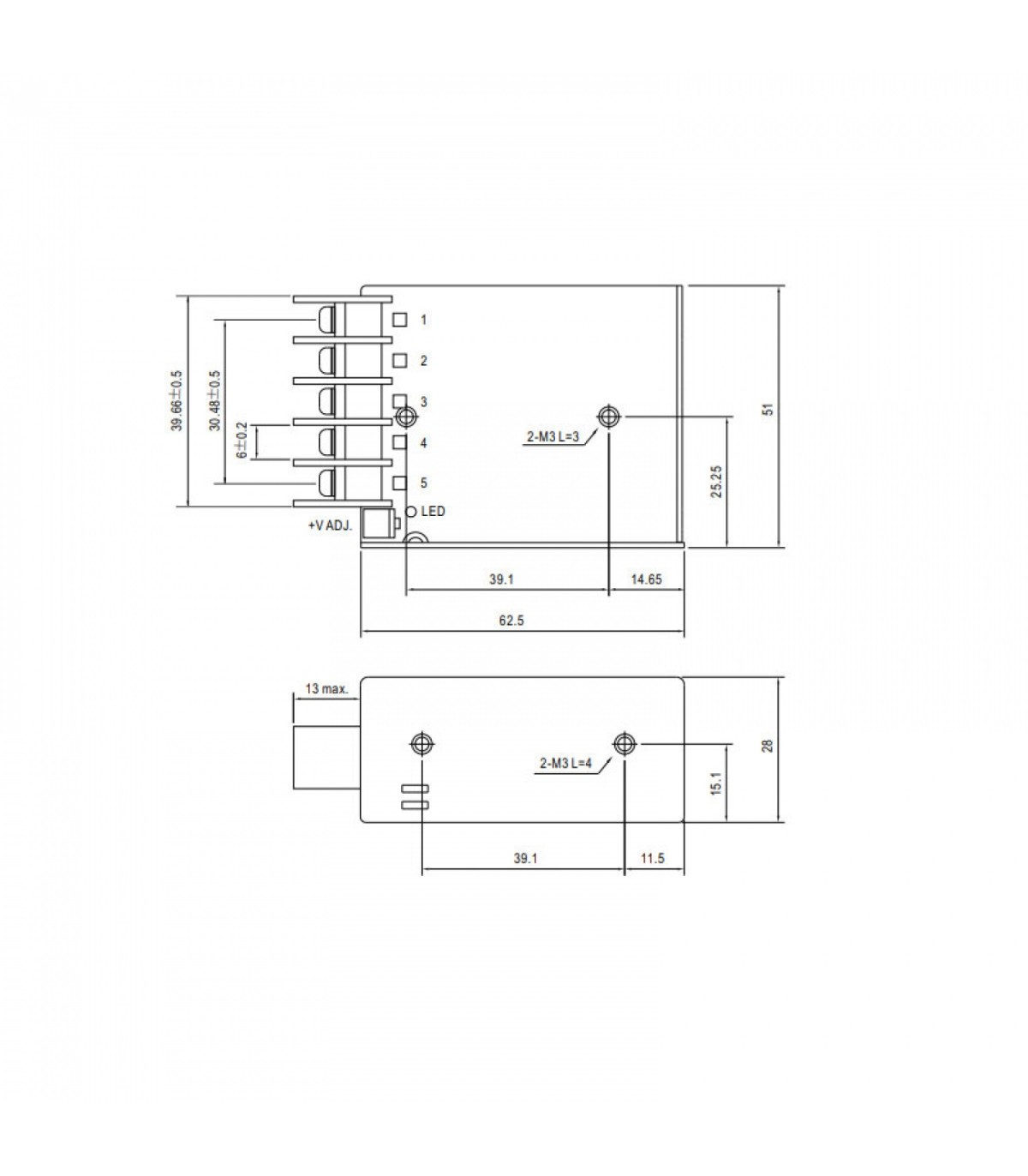Fuente alimentación Mean Well 15W 24Vdc 0.625A IP20 RS-15-24