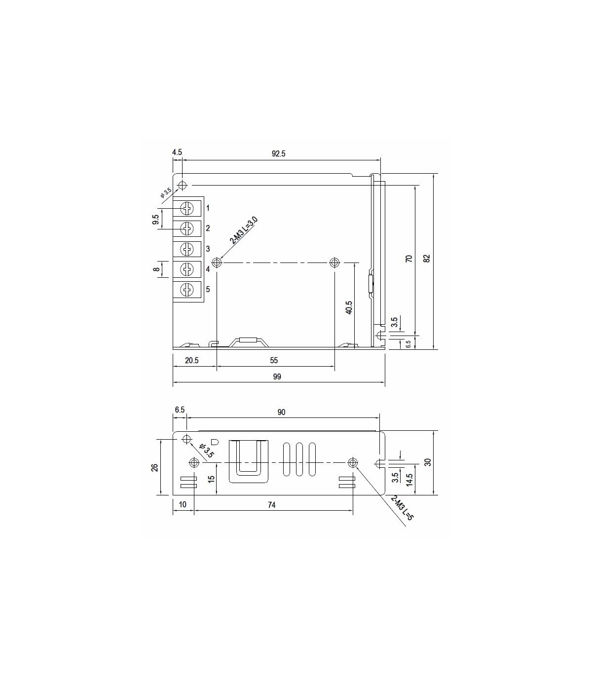Fuente alimentación Mean Well 35W 12Vdc 3A IP20 LRS-35-12