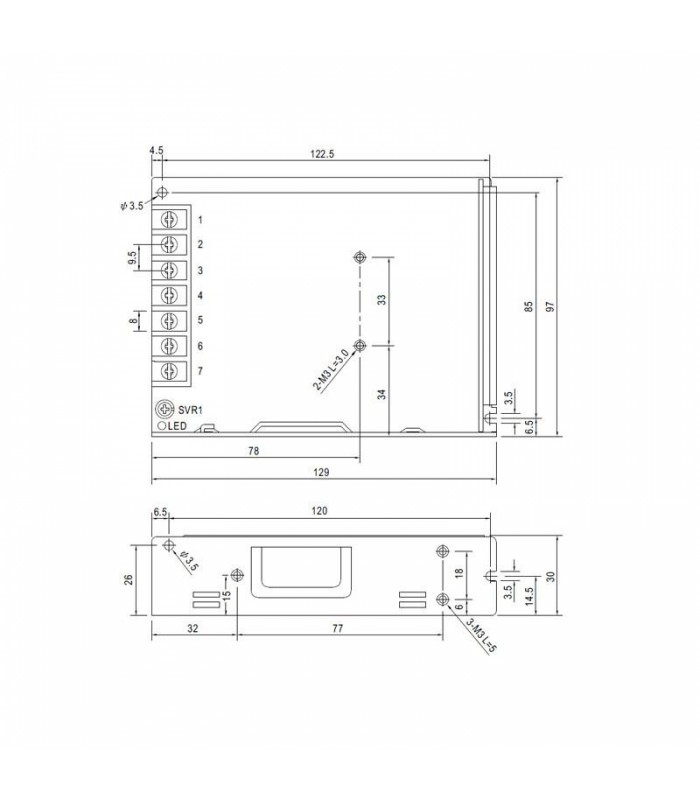Fuente alimentación Mean Well 100W 12Vdc 8.5A IP20 LRS-100-12