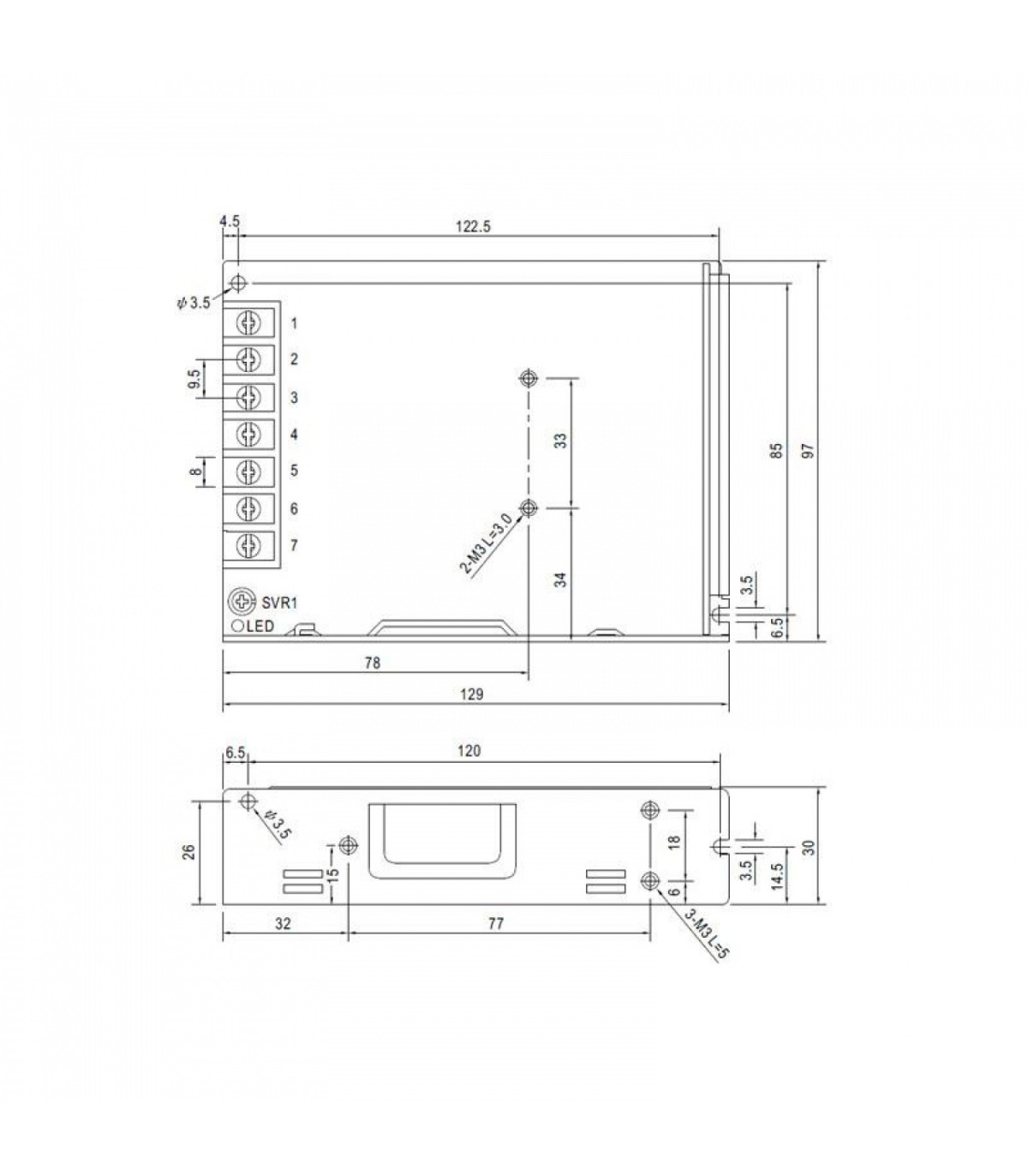 Fuente alimentación Mean Well 100W 12Vdc 8.5A IP20 LRS-100-12