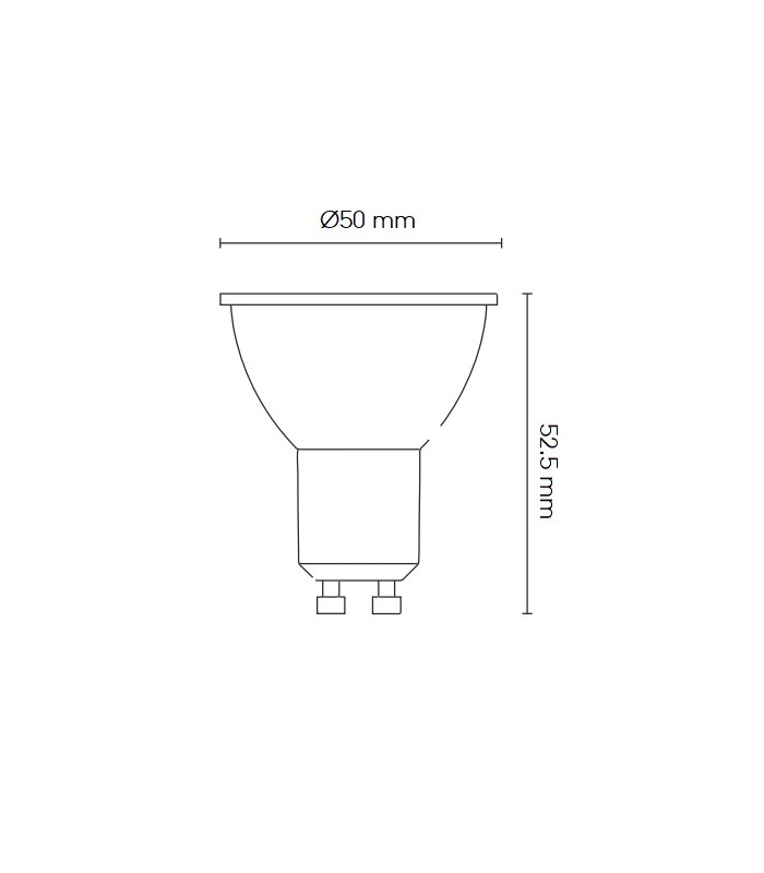 Dicroica Led GU10 Luxtar 3W 250Lm 100º