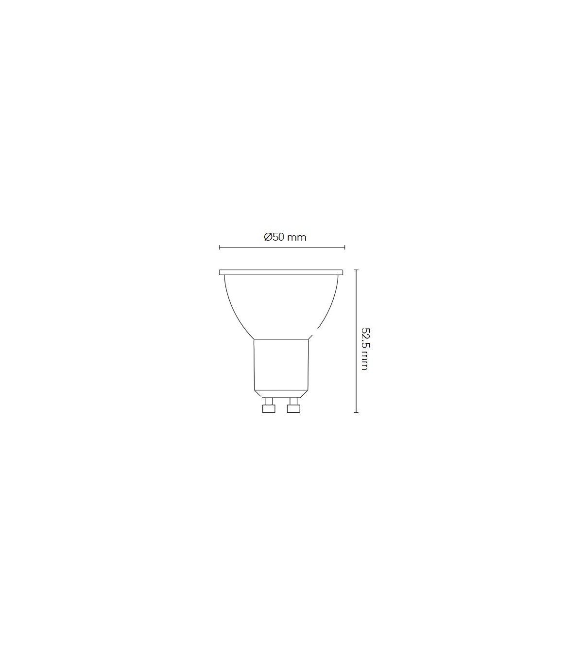 Dicroica Led GU10 Luxtar 3W 250Lm 100º