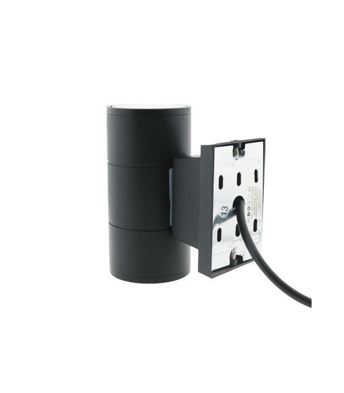 Aplique LED de pared 2x3W 540Lm 36º IP54 3000K Black Tube