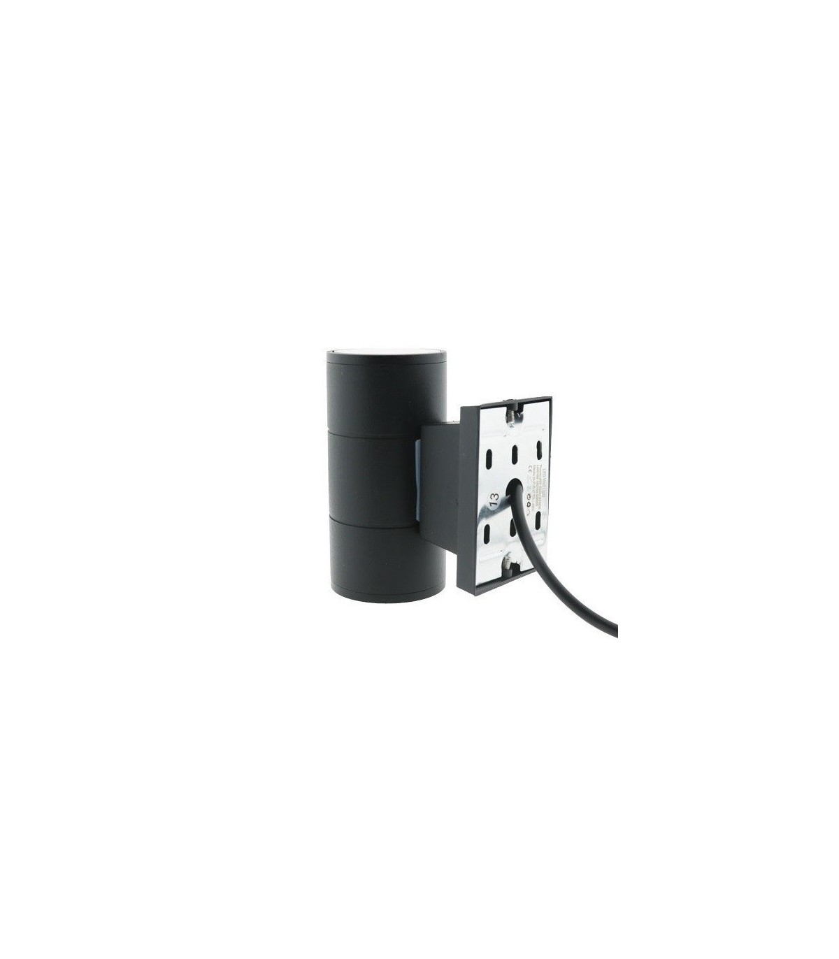 Aplique LED de pared 2x3W 540Lm 36º IP54 3000K Black Tube