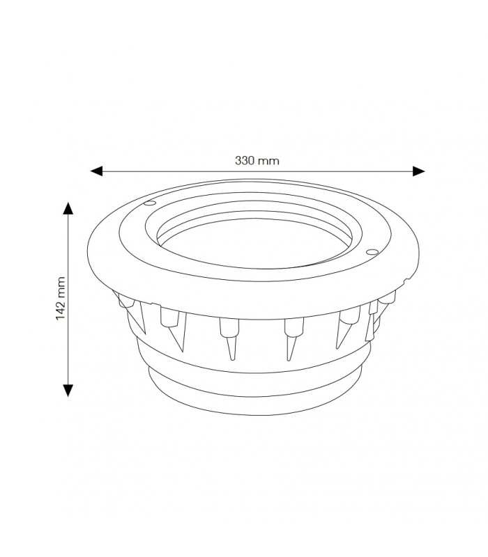 Nicho / Caja Estanca Empotrable Hormigón Para Lámparas Piscina IP68