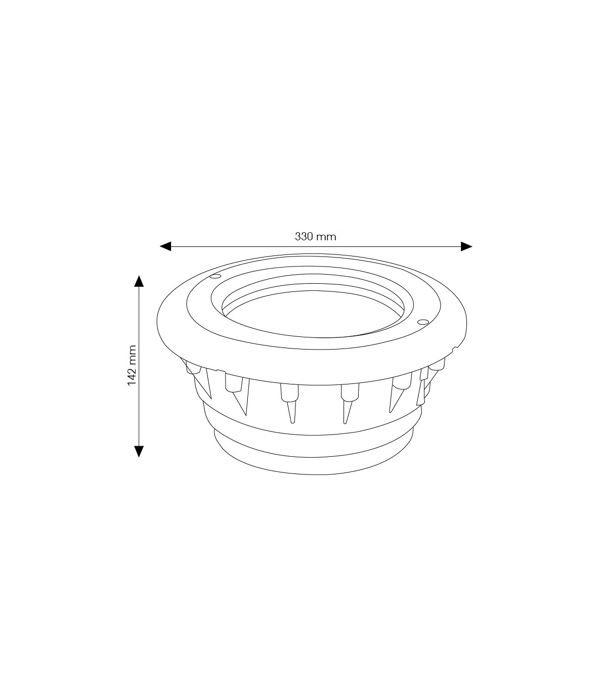 Nicho / Caja Estanca Empotrable Hormigón Para Lámparas Piscina IP68