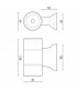 Aplique LED de pared 2x3W 540Lm 36º IP54 3000K Black Tube