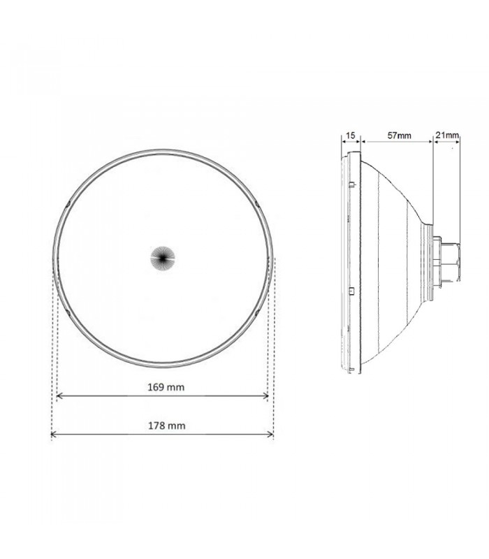 Lámpara PAR56 60Led 12V AC/DC 13.5W 1450Lm IP68