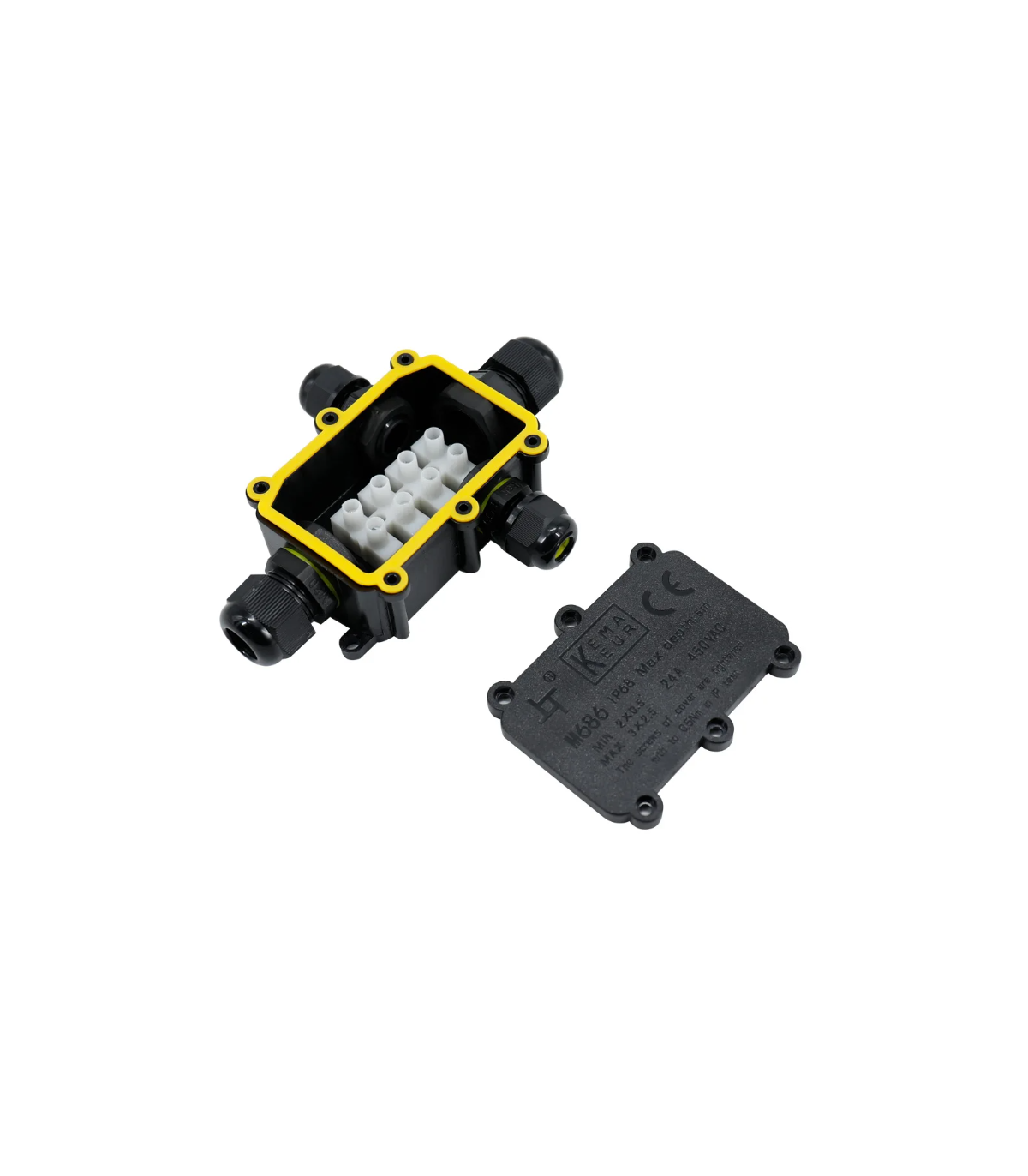 Caja Estanca cuatro Conectores IP68 RELECTRIC