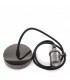 Pendel 1M - Cable Negro - Portalámparas E27 Negro - Rosetón Negro