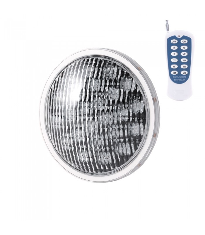Bombilla MXLD PAR56 12V AC/DC 24W 1500Lm IP68 RGB + Mando