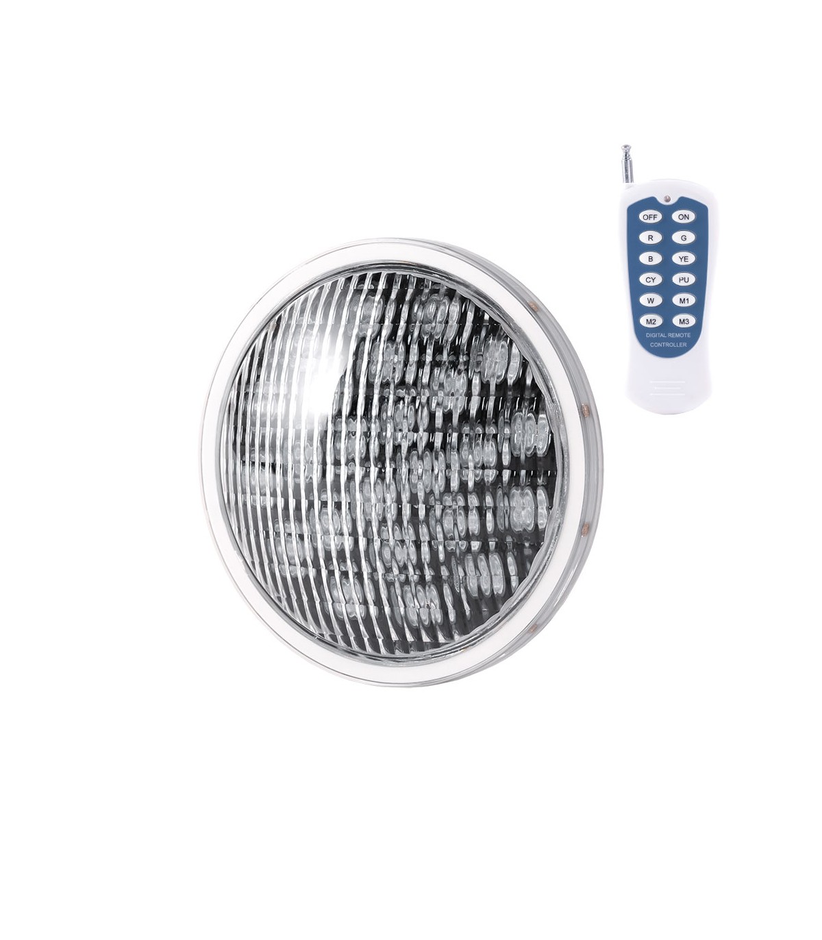 Bombilla MXLD PAR56 12V AC/DC 24W 1500Lm IP68 RGB + Mando