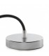Pendel 1M - Cable Negro - Portalámparas E27 Cromo - Rosetón Cromo + Interruptor