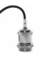 Pendel 1M - Cable Negro - Portalámparas E27 Cromo - Rosetón Cromo