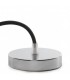 Pendel 1M - Cable Negro - Portalámparas E27 Cromo - Rosetón Cromo