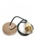 Pendel 1M - Cable Negro - Portalámparas E27 Dorado - Rosetón Oro Viejo