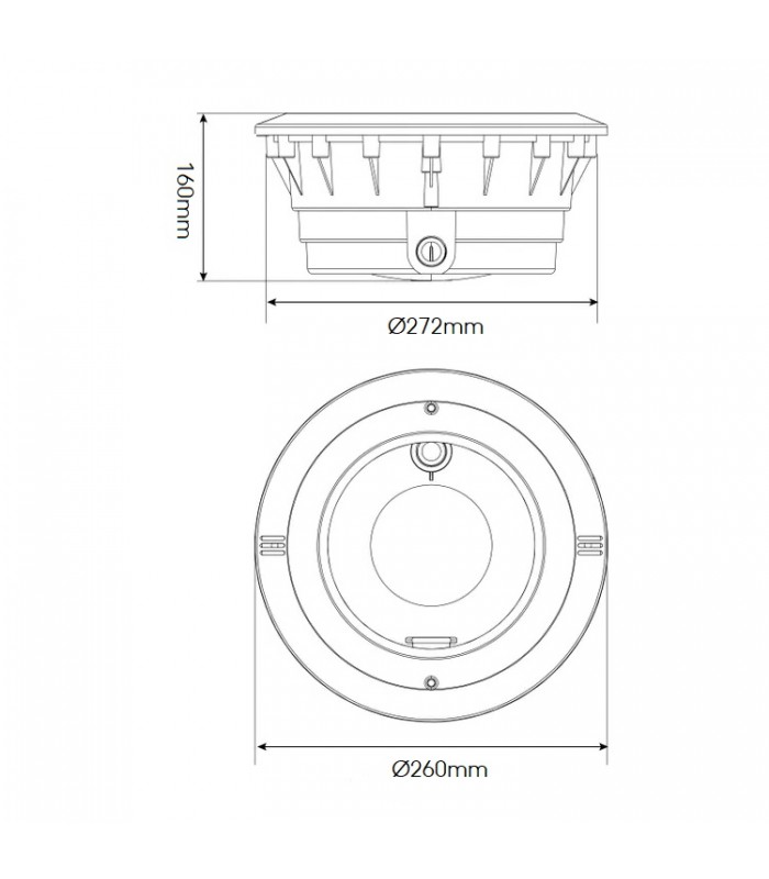 Nicho empotrable Hormigón Para Lámparas Piscina IP68