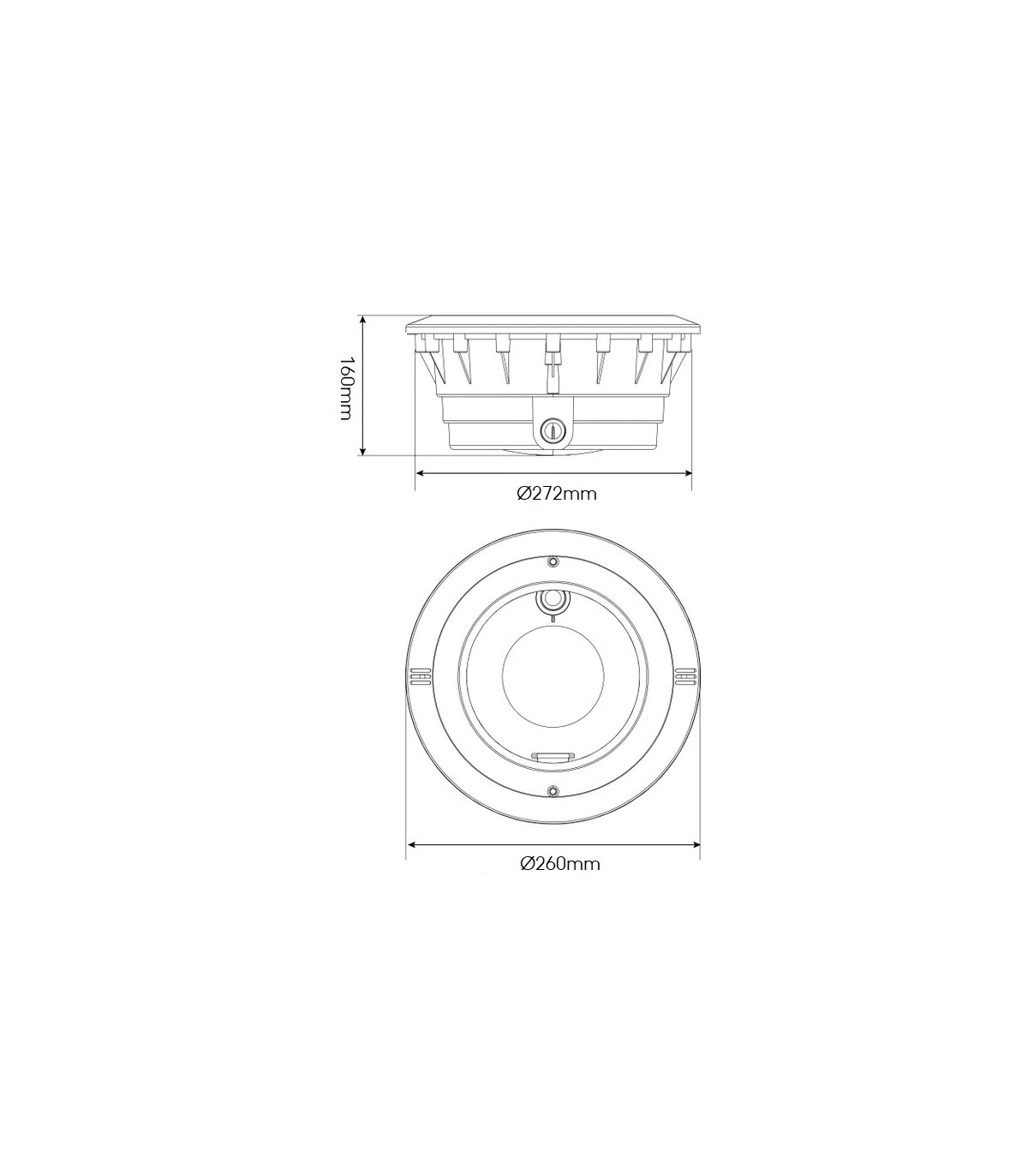 Nicho empotrable Hormigón Para Lámparas Piscina IP68