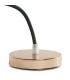Pendel 1M - Cable Negro - Portalámparas E27 Dorado - Rosetón Oro Viejo