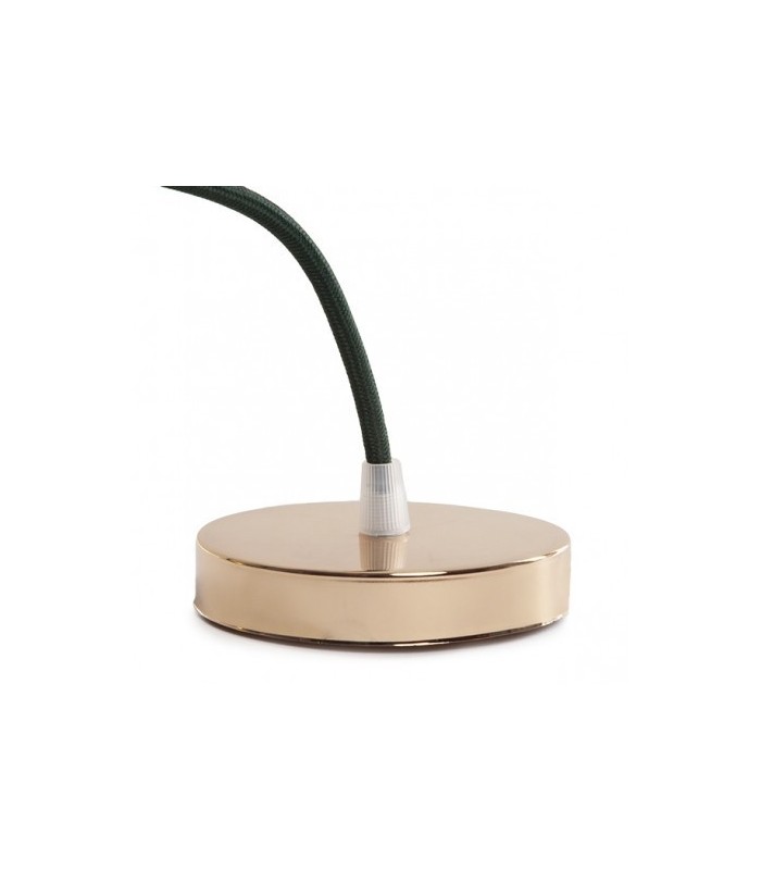 Pendel 1M - Cable Negro - Portalámparas E27 Dorado - Rosetón Oro Viejo
