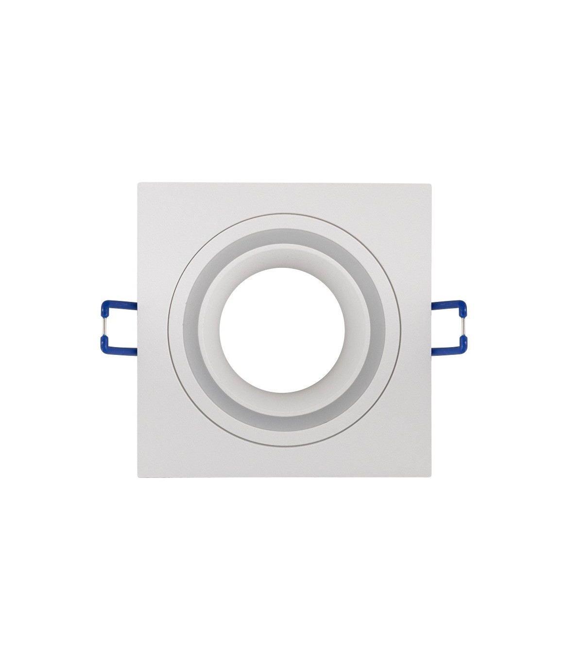 Aro Empotrable Fijo Ring Cuadrado Blanco