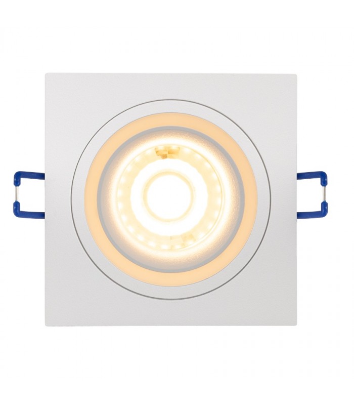 Aro Empotrable Fijo Ring Cuadrado Blanco