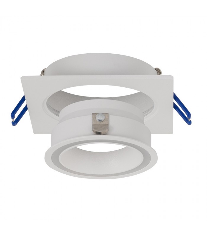 Aro Empotrable Fijo Ring Cuadrado Blanco