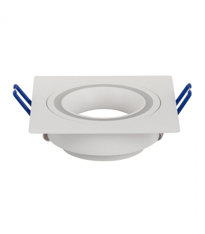 Aro Empotrable Fijo Ring Cuadrado Blanco