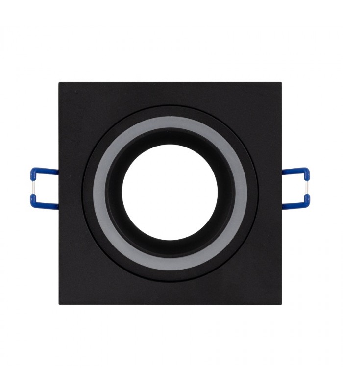 Aro Empotrable Fijo Ring Cuadrado Negro