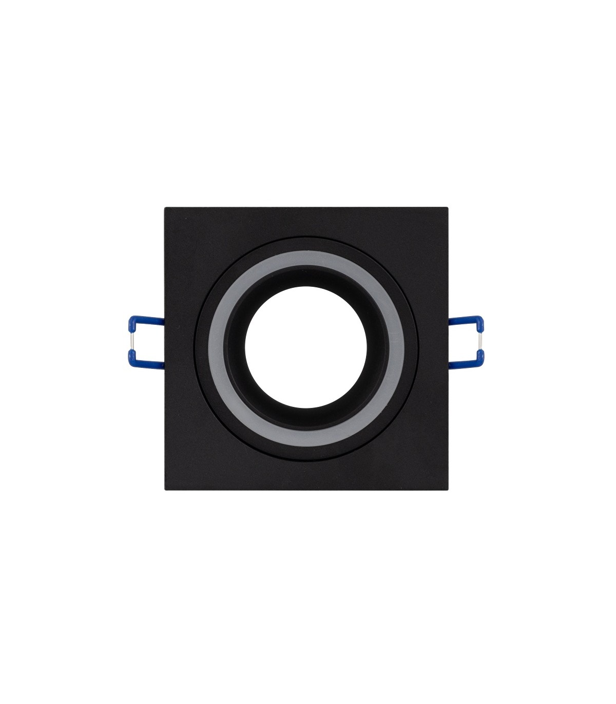 Aro Empotrable Fijo Ring Cuadrado Negro